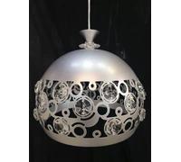 Lampadario moderno sospensione regolabile palla paralume lampada ferro cristallo