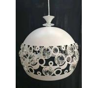 Lampadario moderno sospensione regolabile palla paralume lampada ferro cristallo