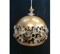 Lampadario moderno sospensione regolabile palla paralume lampada ferro cristallo [EEK: A]