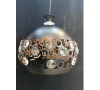 Lampadario moderno sospensione regolabile palla paralume lampada ferro cristallo [EEK: A]