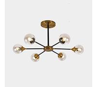 Lampadario Moderno Sputnik E27 con Paralume Trasparente, 6-8 luci, plafoniere in Oro di metà secolo,Plafoniera Lampadario da Soffitto