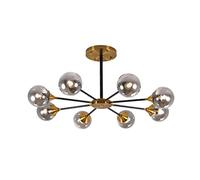 Lampadario Moderno Sputnik E27 con Paralume Trasparente, 6-8 luci, plafoniere in Oro di metà secolo,Plafoniera Lampadario da Soffitto