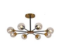 Lampadario Moderno Sputnik E27 con Paralume Trasparente, 6-8 luci, plafoniere in Oro di metà secolo,Plafoniera Lampadario da Soffitto
