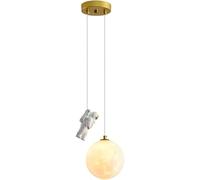 Lampadario Moderno Stampa 3D Lampada A Sospensione Luna Per Camera Da Letto Per Bambini Astronauta Lampadario Moderno A LED Astronauta Oro Pianeta Globo Lampada A Sospensione A Soffitto Lampada Nordi