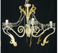 Lampadario molto particolare e bello con pendenti e gocce in cristallo ART.L40