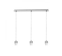 Lampadario MORE 60 base a sospensione per soffitto nichel opaco 230V E27 3x42W