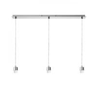 Lampadario MORE 80 base a sospensione per soffitto nichel opaco 230V E27 3x42W