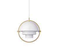 Lampadario Multi-Lite Piccolo in Ottone e Bianco