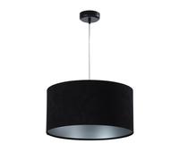 Lampadario Nero Argento Tessuto In Velluto Ø40cm ROSIE