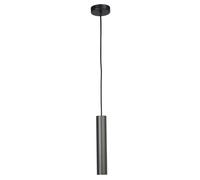 Lampadario Nero Metallo Cilindro Ø 5,4 Cm Stretto GU10 Lampada Da Pranzo