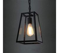 Lampadario nero opaco con paralume in vetro trasparente stile impero industriale alla moda, compatibile con la luce esterna dell'isola della cucina del ristorante della camera da letto , plafoniera