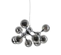 NODI LAMPADARIO SOSPENSO IN METALLO E VETRO CROMO 9 LUCI ATTACCO E14