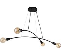 Lampadario NOKO Nero Retro Originale 4xE27 Sala Da Pranzo Soggiorno