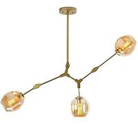 Lampadario Nordico a Sfera in Vetro E27, Altezza Regolabile, Nero Opaco, Lampada a Sospensione E26, Rami soffiati a Mano, lampadario a Globo da 79", Stile metà secolo per Arredamento Moderno