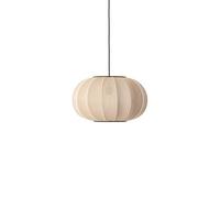Lampadario Ovale in Pietra Arenaria Sabbia Ø45 Made By Hand