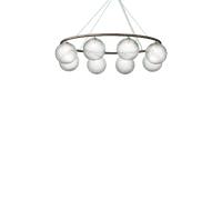 Lampadario Ovale Nuura Miira 8 Bronzo Scuro/ottica Trasparente