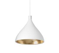 Lampadario Pablo Swell Singolo XL Medio Bianco/ Ottone