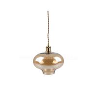 Lampadario Pendente a Sospensione Vintage in Vetro Colore Ambra Cucina
