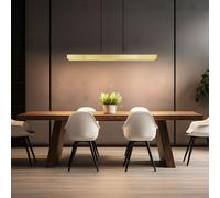 Lampadario Pendente Da Pranzo Con Dimmer Colore Oro LED CCT Funzione Di Memoria