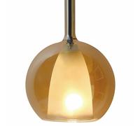Lampadario pendente doppio vetro ambrato/bianco 1xE27 - V-Tac 3875