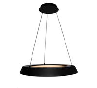 Lampadario pendente LED 43W CCT da 3000K a 6500K cerchio alluminio nero 61cm
