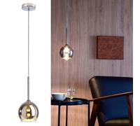 Lampadario pendente LED 7W G9 vetro cromato lampada sospensione moderna 230V [EEK: A+]