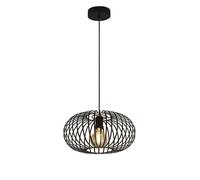 Lampadario Pendente Nero E27 Ø 39 Cm Altezza Regolabile Metallo Retro