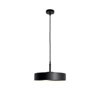Lampadario Pendente Rotondo In Nero Opaco E Oro E27 D: 40 Cm In Ottone Reale