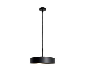 Lampadario Pendente Rotondo In Nero Opaco E Oro E27 D: 40 Cm In Ottone Reale