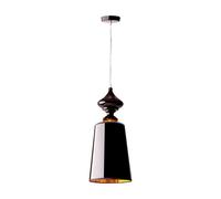 Lampadario Pendente Sala Da Pranzo Soggiorno Ø 19 Cm E27 Nero Oro
