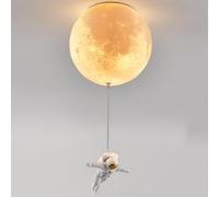 Lampadario per Camera da Letto per Bambini, plafoniera, Palla di Latte Bianca, Stampa 3D, Luna, Pianeta, Astronauta, plafoniera per Camera dei Ragazzi, Lampada a Sospensione per Bambini, Po, RVVU