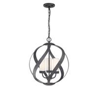 Quintiesse Blacksmith lampada sospesa 3x40 W nero-opale QN-BLACKSMITH-3P-OBK