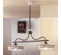 Lampadario per sala da pranzo bilanciere classico in ceramica 2 luci FL-40