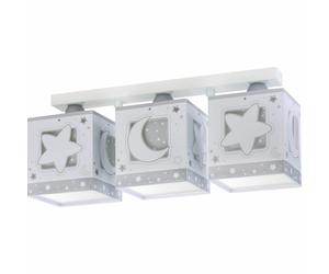 Lampadario Plafoneria a 3 faretti Luna Grigio