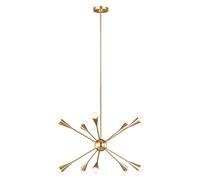 Lampadario Plafoniera Lampada Sospensione Sputnik Sala LED 10 Fiamma Ottone