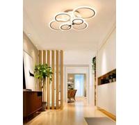 Lampadario Plafoniera LED a soffitto a sospensione moderno cerchi 51w Bianco [EEK: A++]