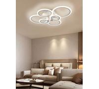 Lampadario Plafoniera LED a soffitto a sospensione moderno cerchi 51w Bianco [EEK: A++]