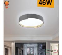 LAMPADARIO PLAFONIERA LED A SOFFITTO SOSPENSIONE MODERNO CERCHIO 46w GRIGIO [EEK: A+++]