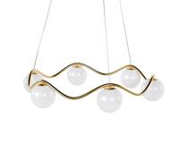 Lampadario Rebello Decor Cerchio Della Vita Ø91 Cavo Trasparente e Sfere Ø15