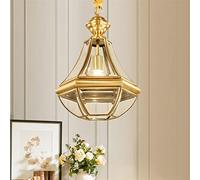 Lampadario retrò in Vetro di Rame con Una Sola Testa, Lanterna da soffitto Antica Vintage, luci a Sospensione in Vetro a LED, lampadario Semplice per Ingresso, corridoio, Balcone, Studio, Ristorante