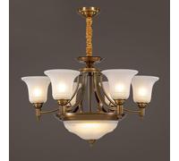 Lampadario retrò in Vetro Interamente in Rame Illuminazione Vintage Lampada Antica Illuminazione per Fattoria Lampadario Industriale Lampada a Sospensione in Ottone Decorazioni Tradizionali per la