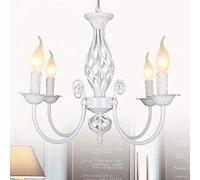 Lampadario Retrò Metallo Stile Industriale Sospensione Luce Regolabile Altezza E14 Luci Sospese Illuminazione Sala Pranzo Hanging Lamp Soggiorno Camera Letto Villa Decorazione Plafoniera Bianco