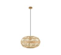 Lampadario Rustico Amsfield 1 Luce Metallo Marrone E Legno