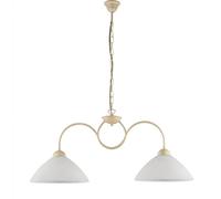 Lampadario Rustico Anemone 2 Luci Avorio e Bianco LuceArt Classic [EEK: A++]