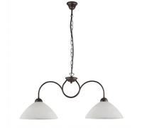 Lampadario Rustico Anemone 2 Luci Nero e Bianco LuceArt Classic