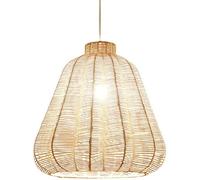 Lampadario rustico in rattan Fattoria Illuminazione in bambù Isola della cucina Lampada a sospensione a soffitto in vimini intrecciato Lampadario moderno di metà secolo per sala da pranzo Scala