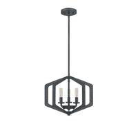 Lampadario Rustico Nero Antico B: 40,6 CM 3x E14 Metallo Pendelleuchte