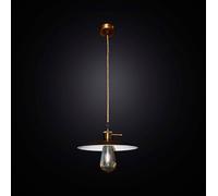Lampadario rustico rame con cavo treccia 1 luce BGA 2916/P25R