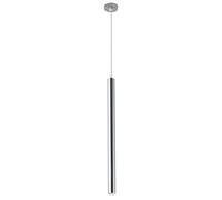 Lampadario SEMANHUA a LED for cucina a tubo lungo con isola, lampadario cilindrico a testa singola, lampadario in alluminio argentato, lampadario for camera da letto (Color : White Light, Size : Hei