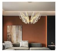 Lampadario Semplice Europeo a LED in Ferro battuto e Acrilico per Soggiorno, Sala da Pranzo, Studio, Camera da Letto, Illuminazione Decorativa (D68 h120cm 8 Teste)